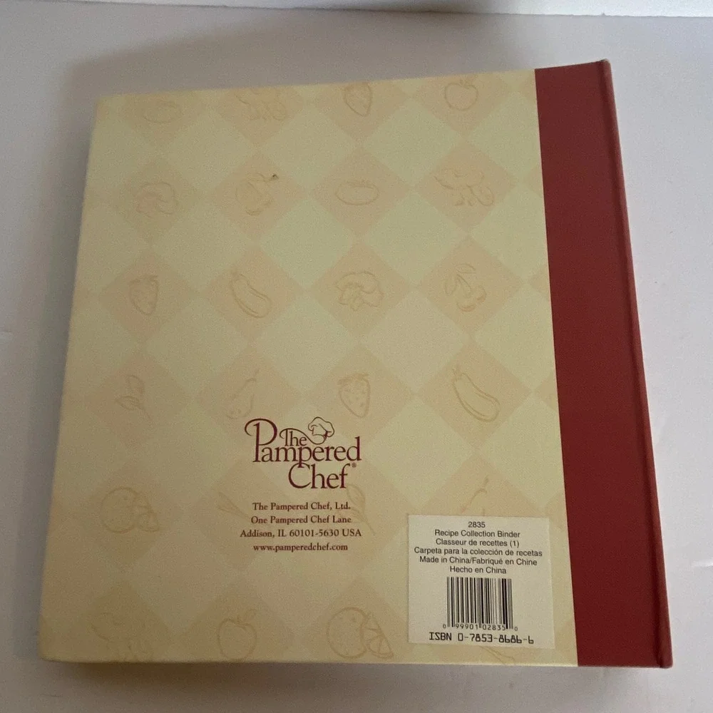 Pampered‎ Chef Recipe Collection Binder 3-Ring Organizer Recipe Cards